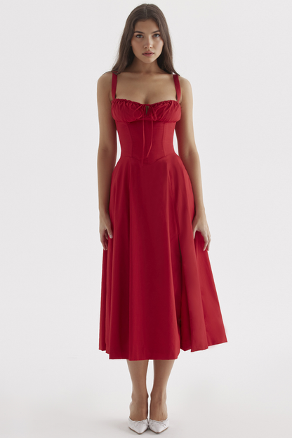Vintage-Style Midi Dress