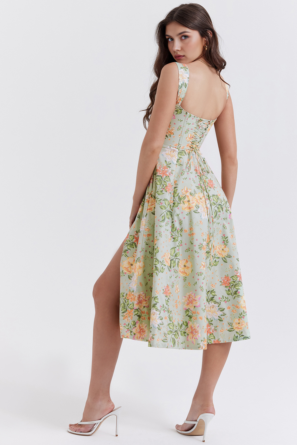 Floral-Fit Midi Dress