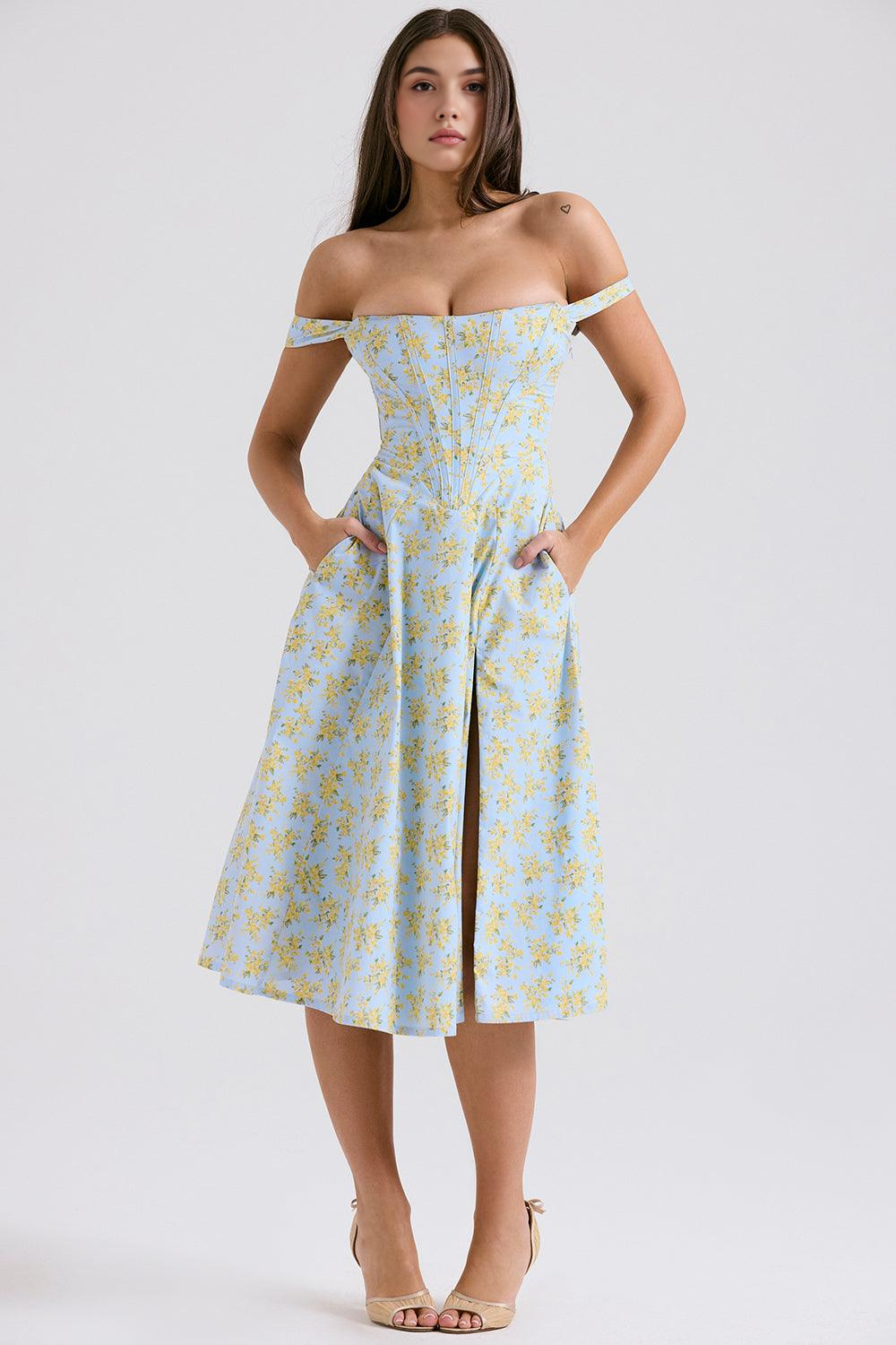 Floral-Fit Midi Dress