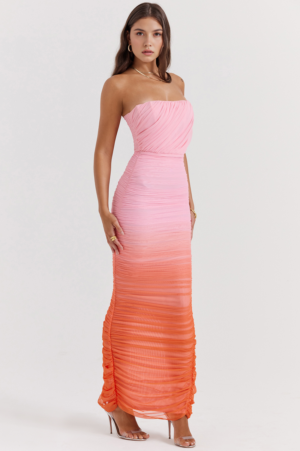 Ombre-Corseted Dress