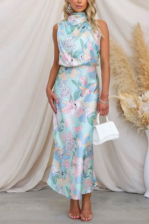Elegant Satin Maxi Dress