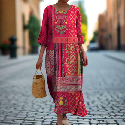 Vibrant Geometric Pattern Dress