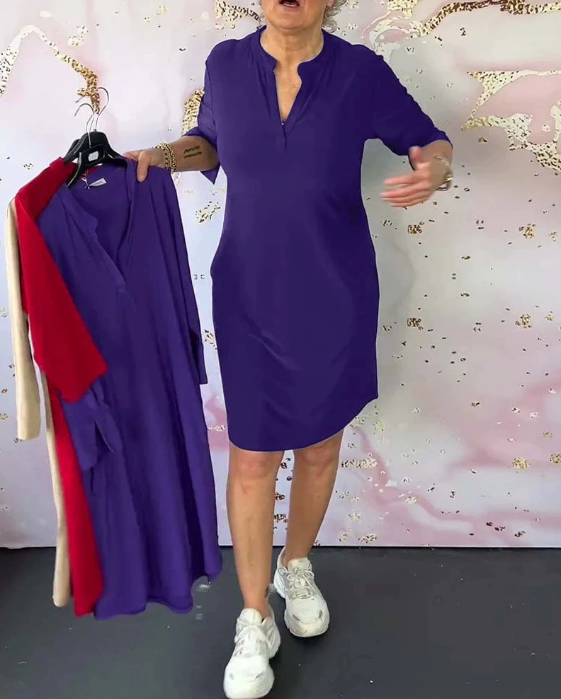 Eco-Soft V-Neck Dress