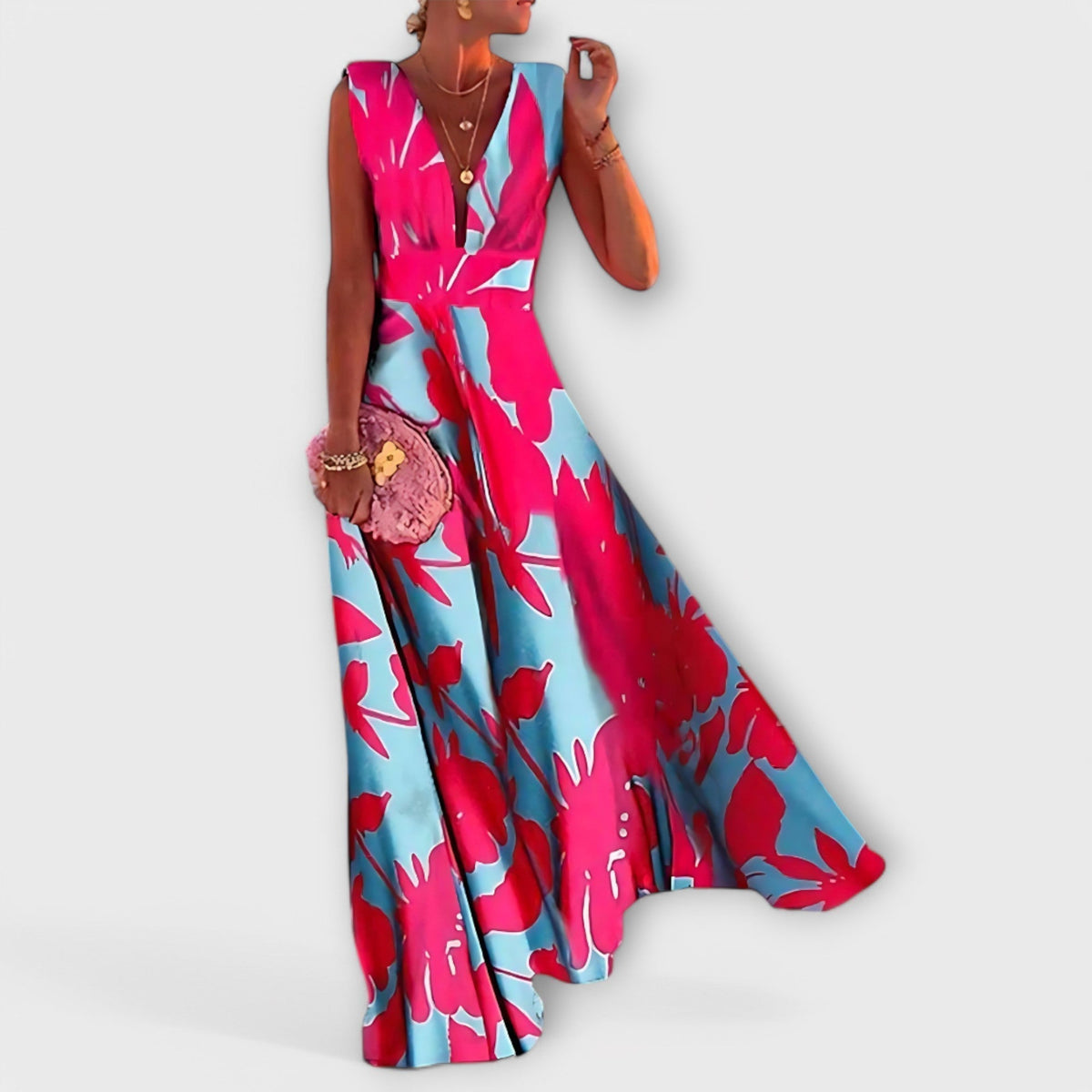 Emilia Airy-Print Summer Dress