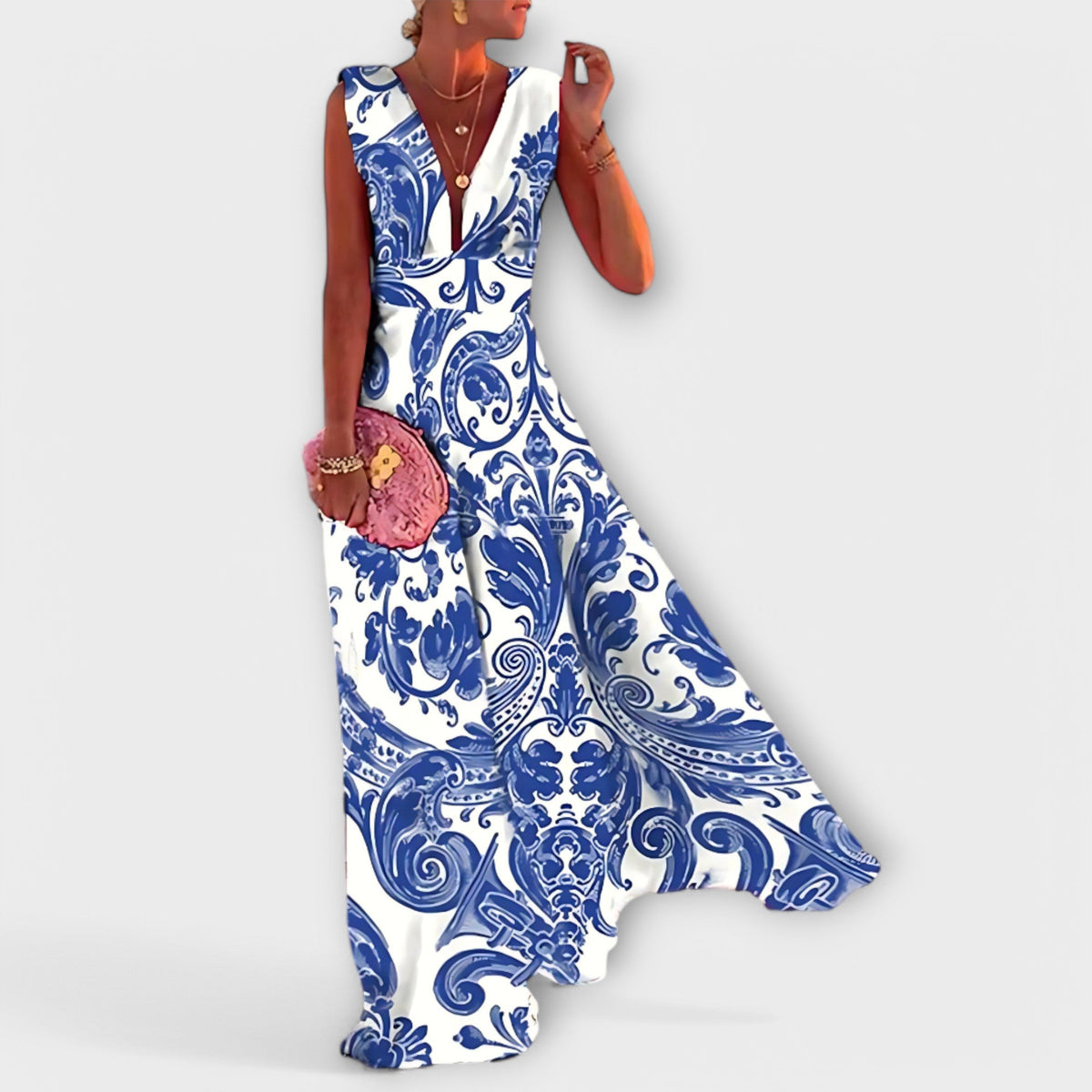 Emilia Airy-Print Summer Dress