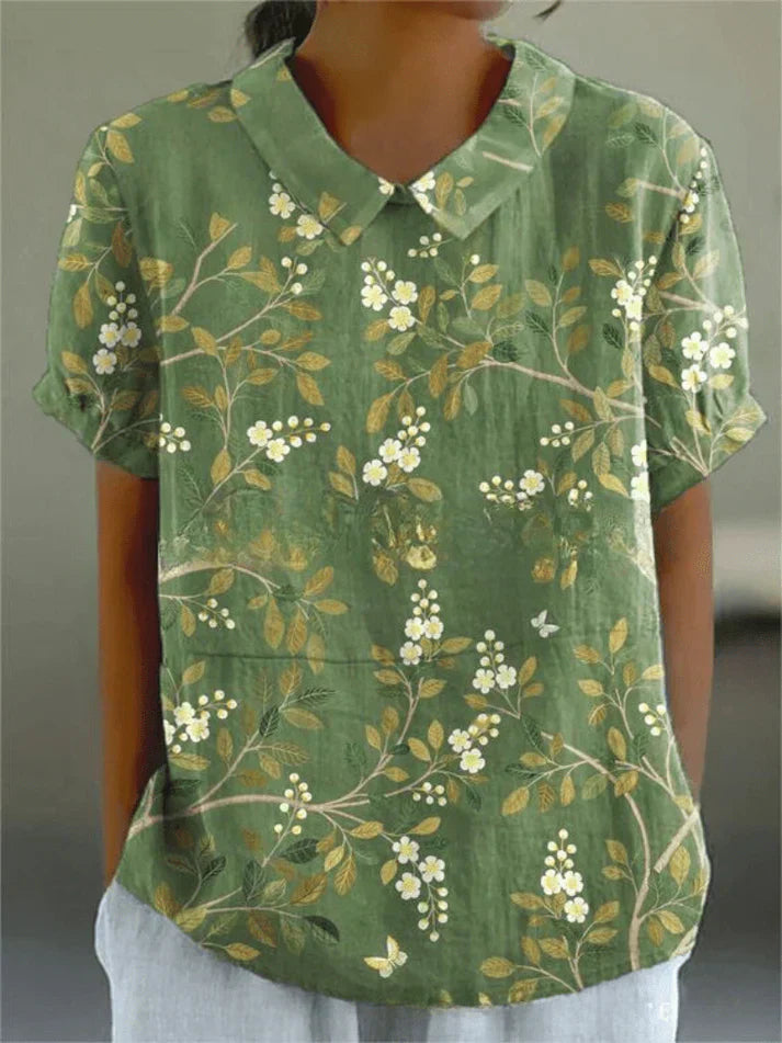 Comfort-Fit Floral Blouse