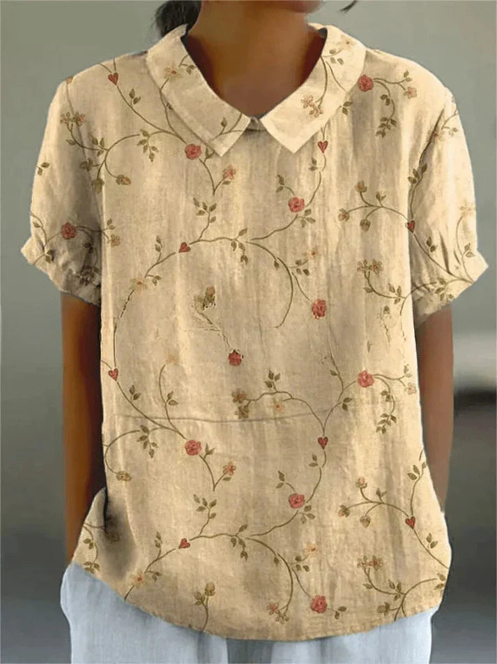 Comfort-Fit Floral Blouse