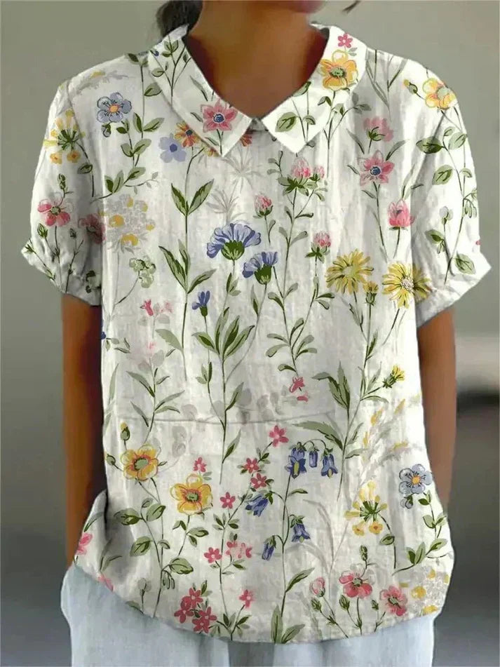 Comfort-Fit Floral Blouse