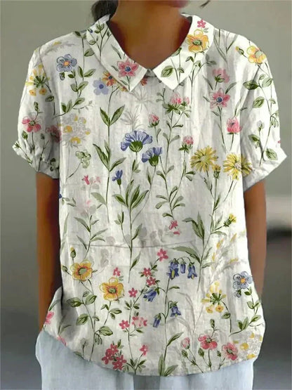 Comfort-Fit Floral Blouse