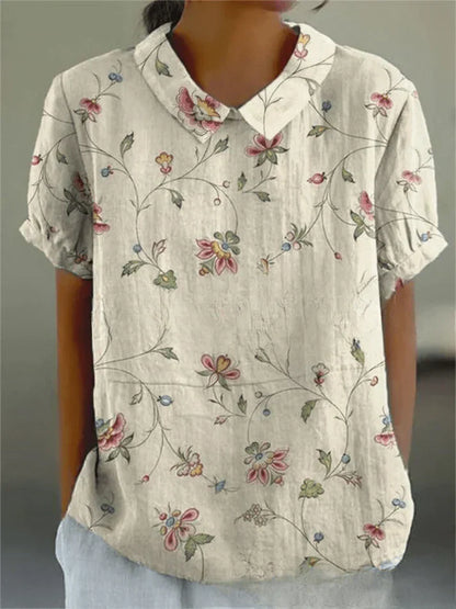 Comfort-Fit Floral Blouse