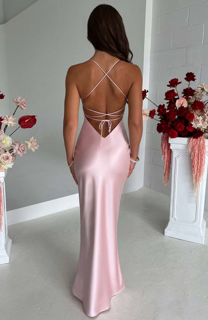 Satin Elegance Maxi Dress