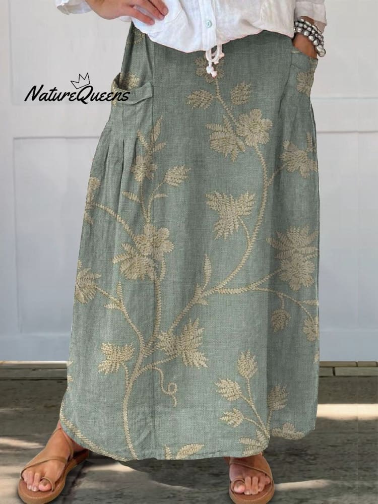 Vintage Floral Casual Dress
