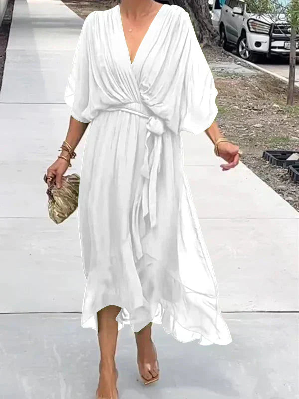 Chic Chiffon V-Neck Dress