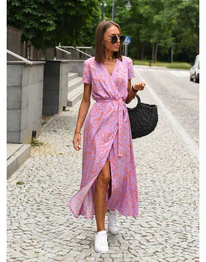 Graceful V-Neck Elegant Dress