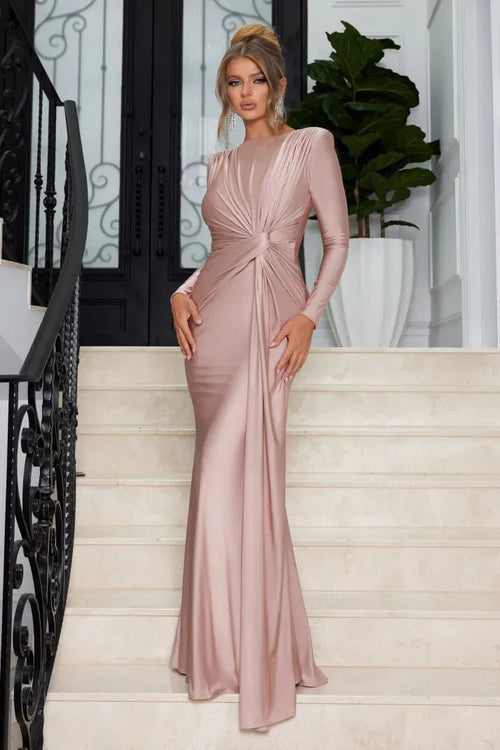 Elegant Twist-Front Maxi Dress