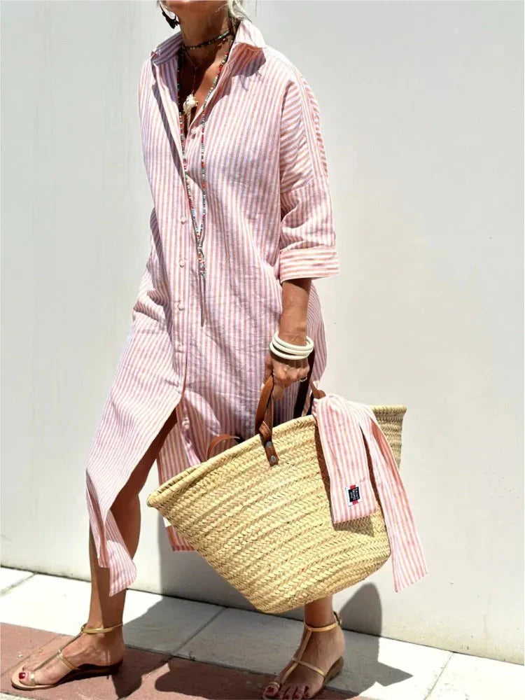 Chic Striped Comfort Dress