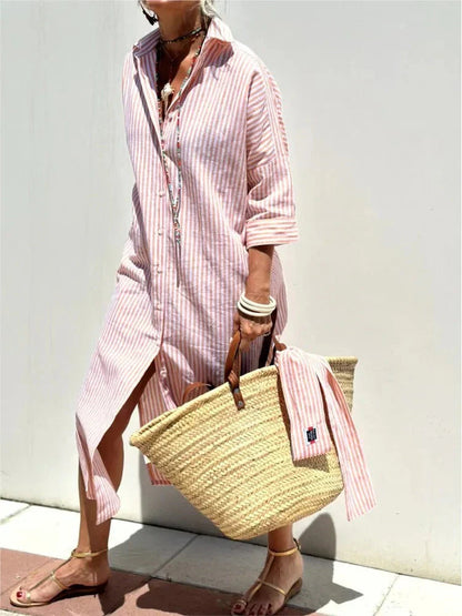 Chic Striped Comfort Dress