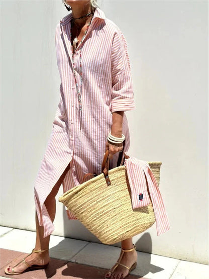 Striped-Chic Summer Dress