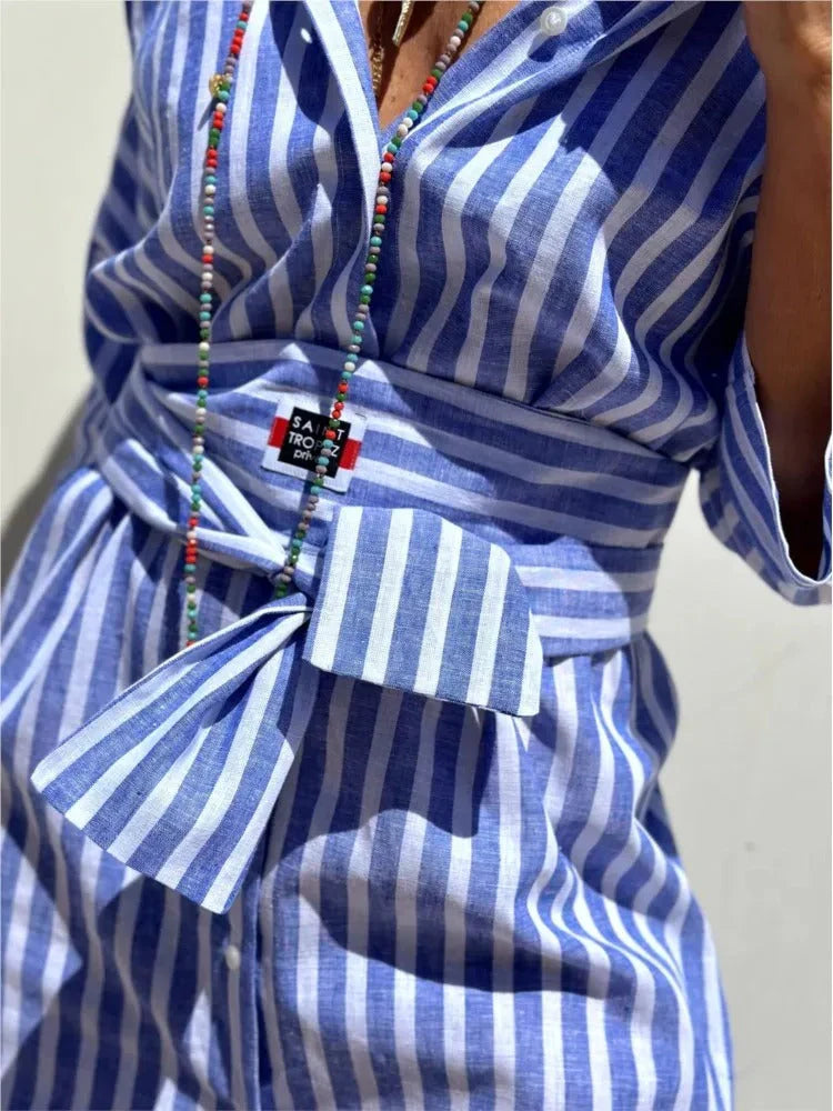 Chic Striped Comfort Dress