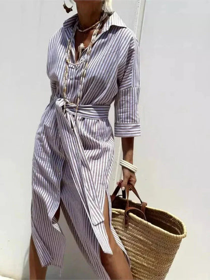 Chic Striped Comfort Dress