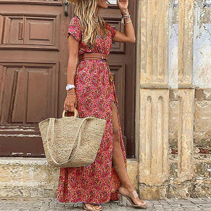 Waist-Defining Maxi Dress