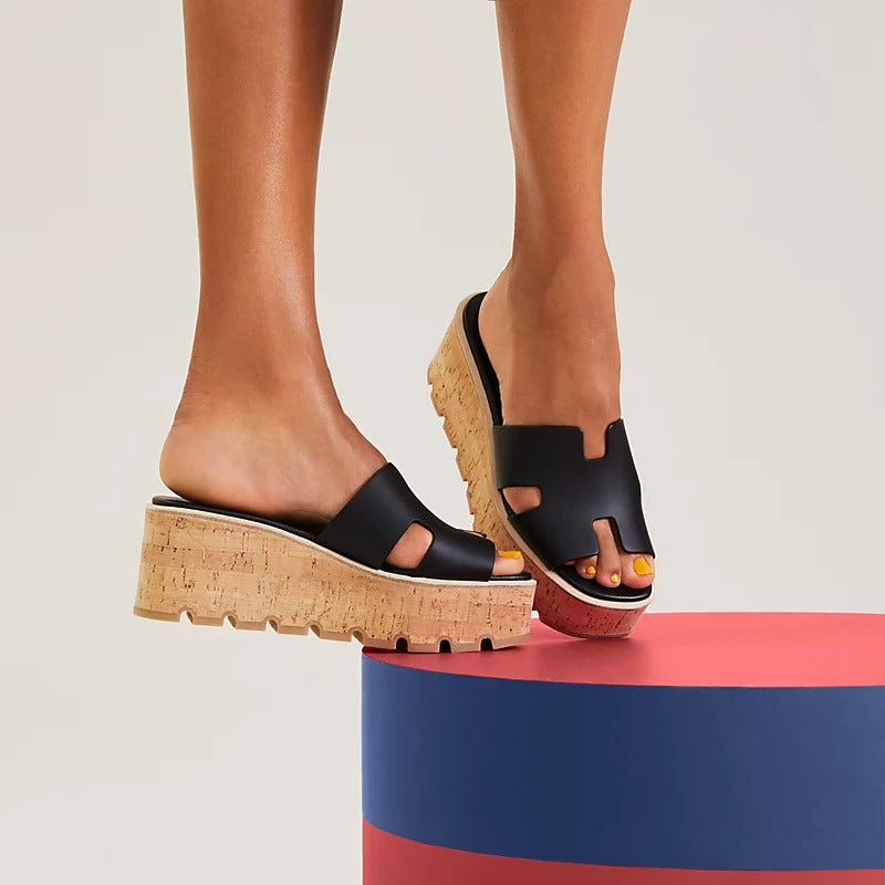Vegan-Leather Comfort Sandals