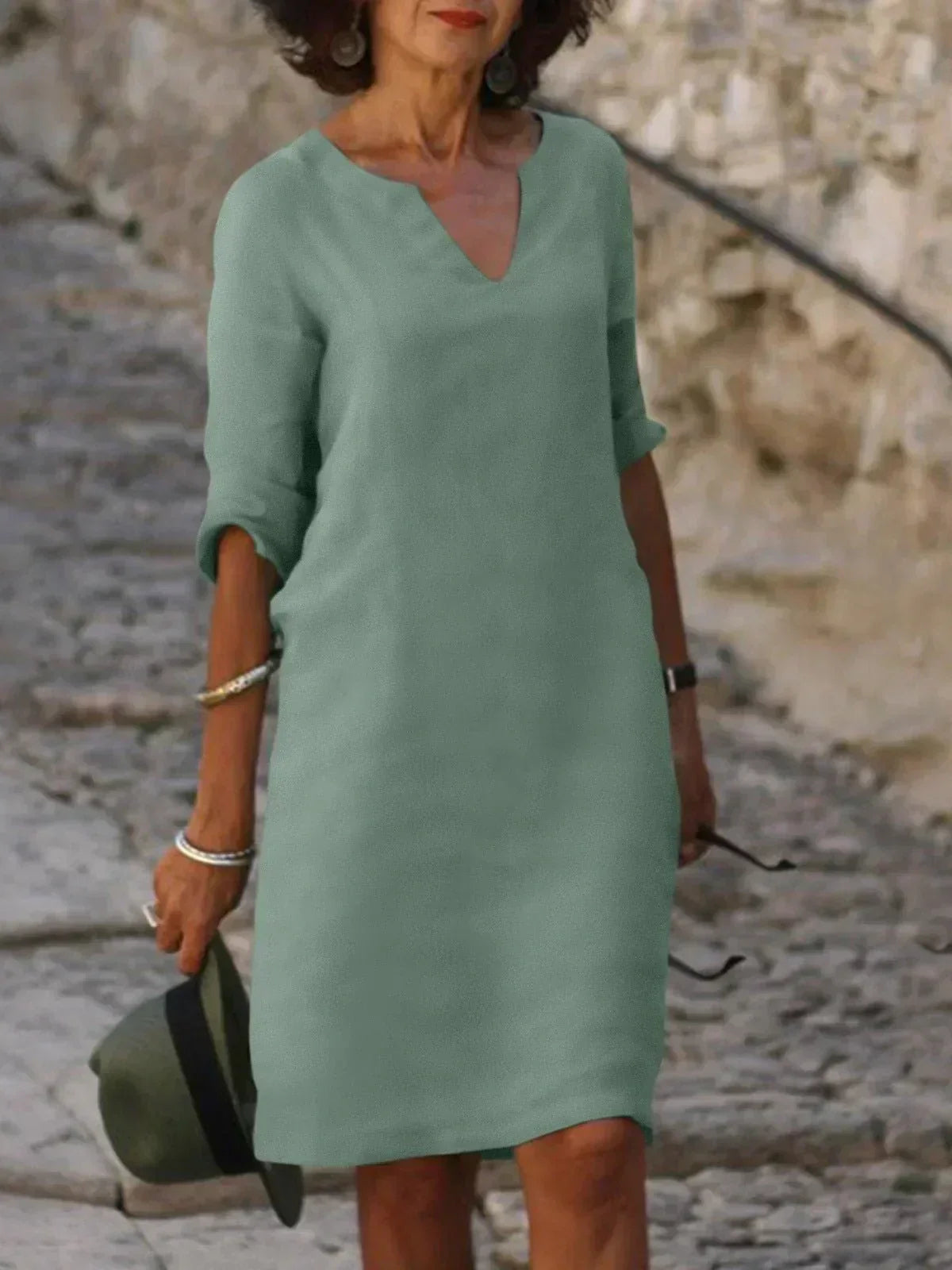Elegant V-Neck Dress