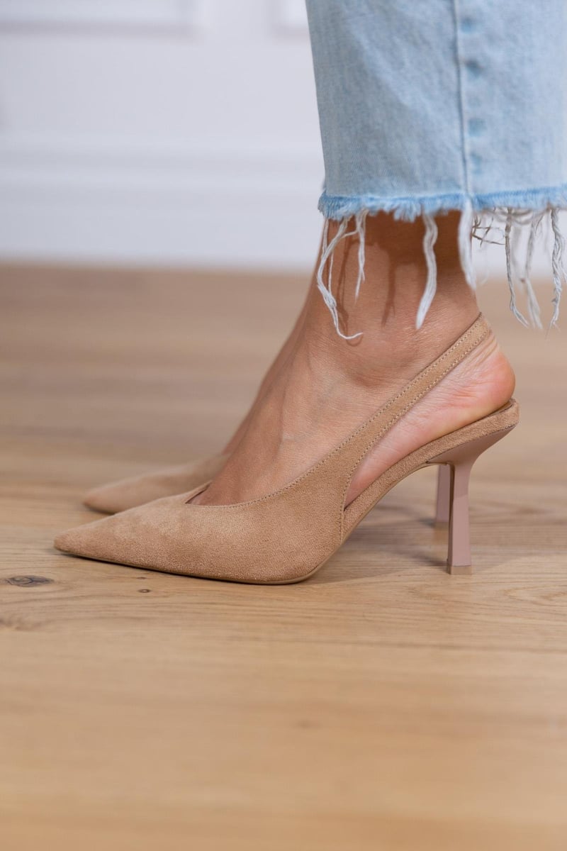 Elegant Nude Slingback Shoes