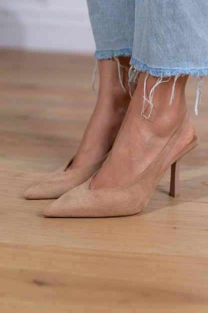 Elegant Nude Slingback Shoes