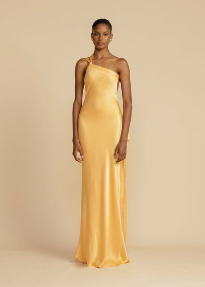 Silk Maxi Dress with Elegant Straps
