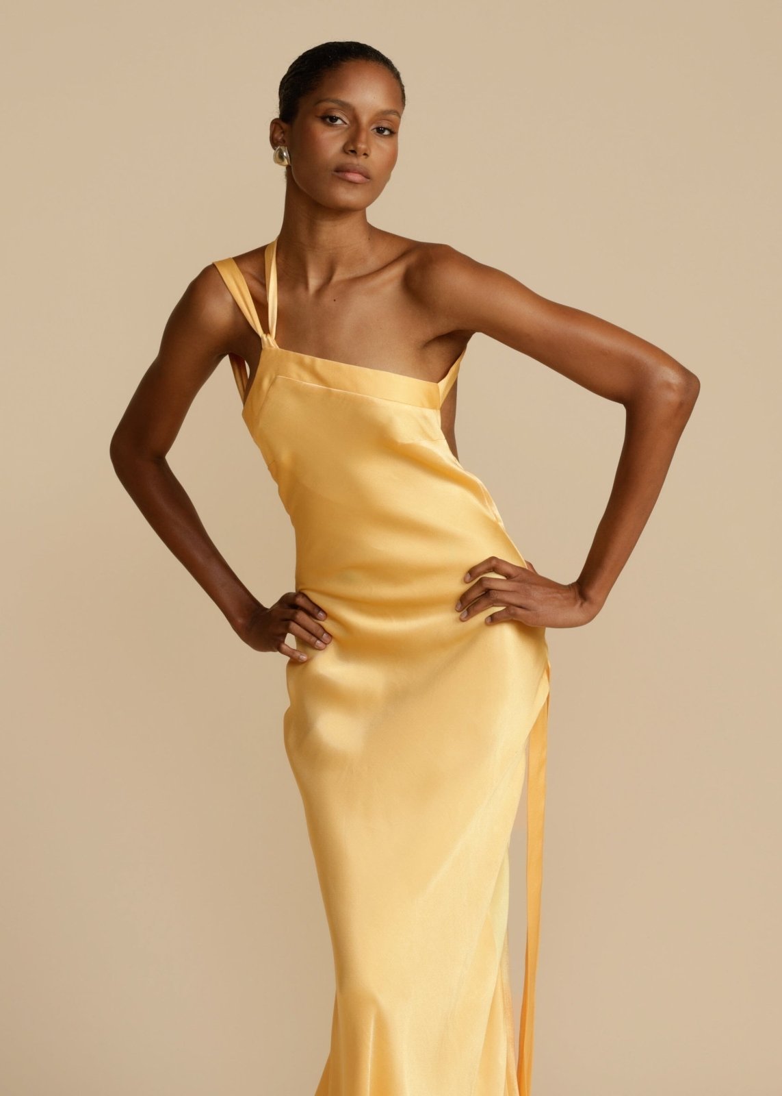 Silk Maxi Dress with Elegant Straps