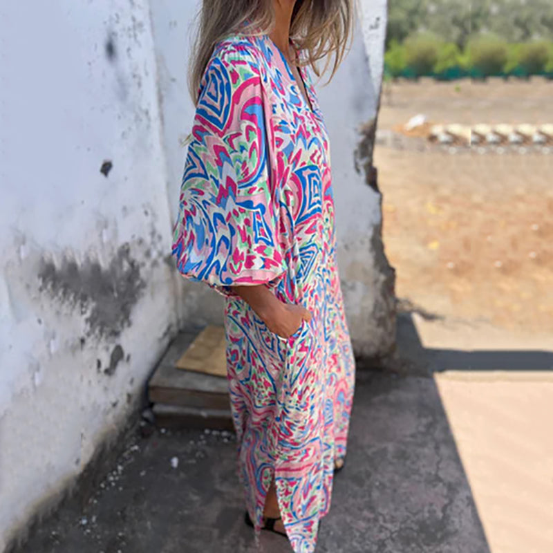 Elanora Abstract Maxi Dress