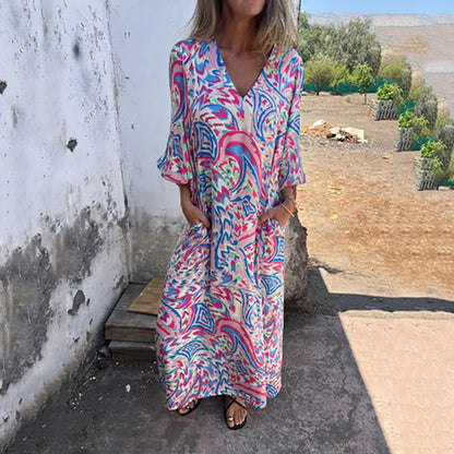 Elanora Abstract Maxi Dress