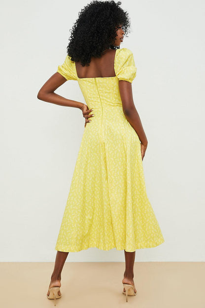 Floral-Print Midi Dress