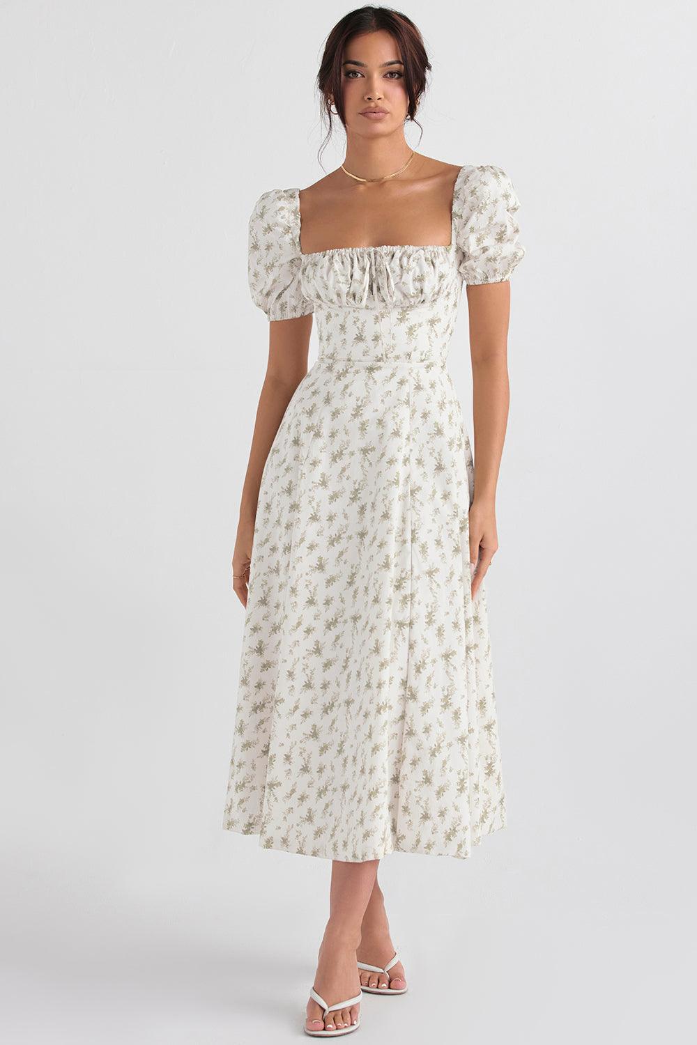 Floral-Print Midi Dress