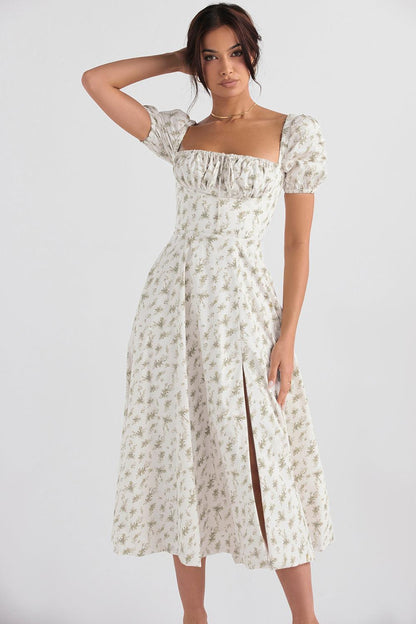 Floral-Print Midi Dress