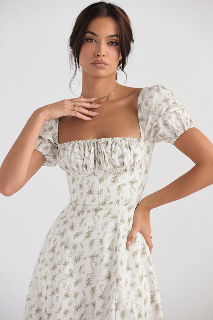 Floral-Print Midi Dress