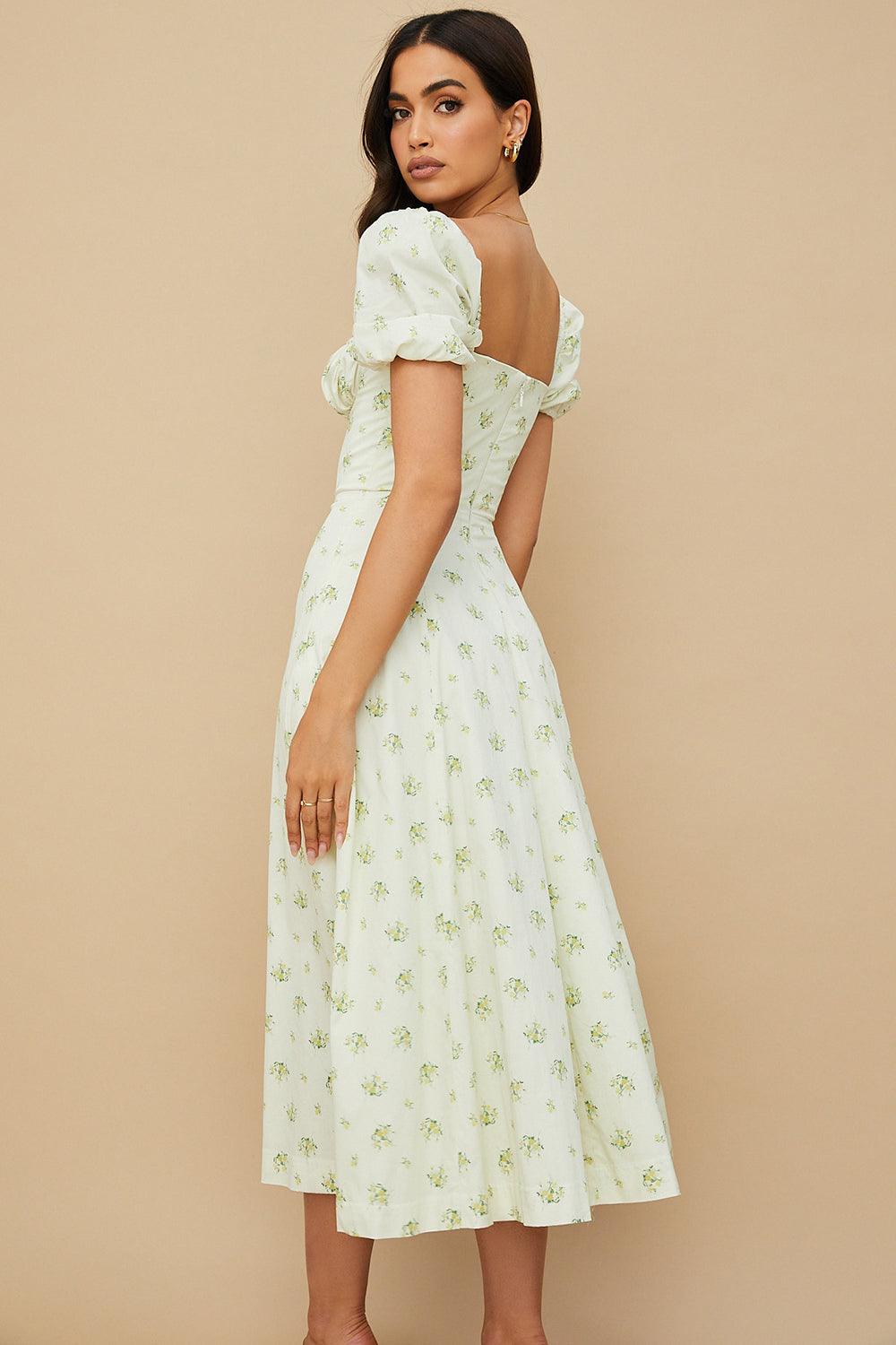 Floral-Print Midi Dress
