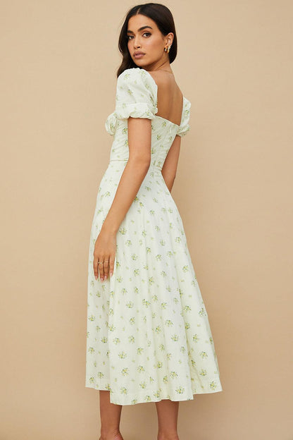 Floral-Print Midi Dress