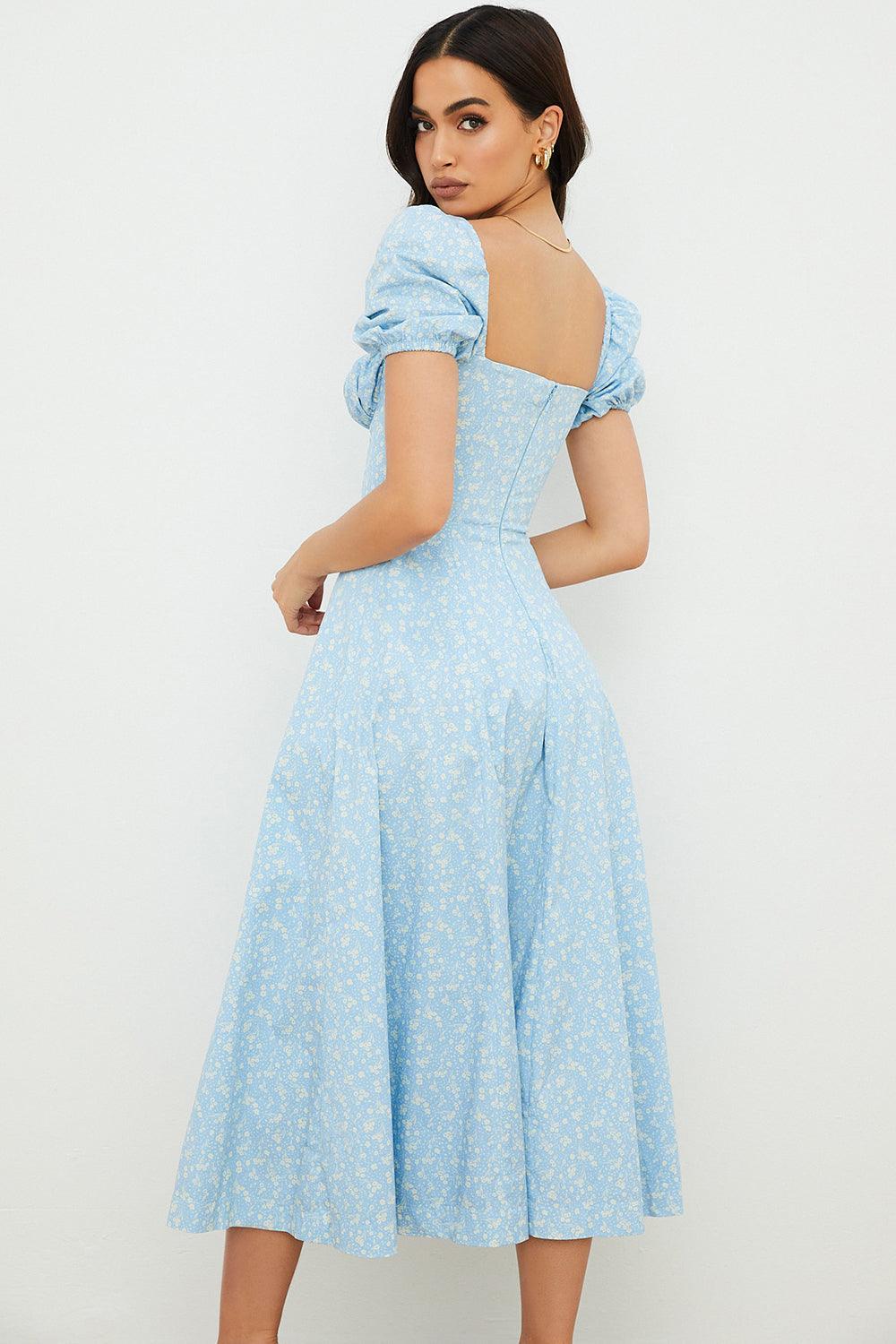 Floral-Print Midi Dress
