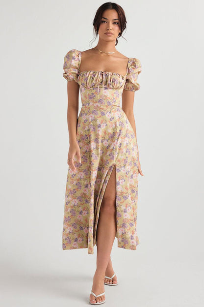Floral-Print Midi Dress