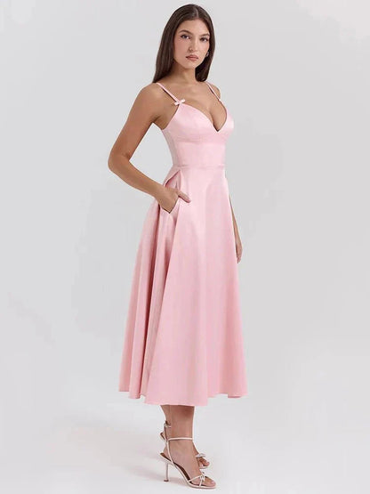 Glamorous Satin Midi Dress