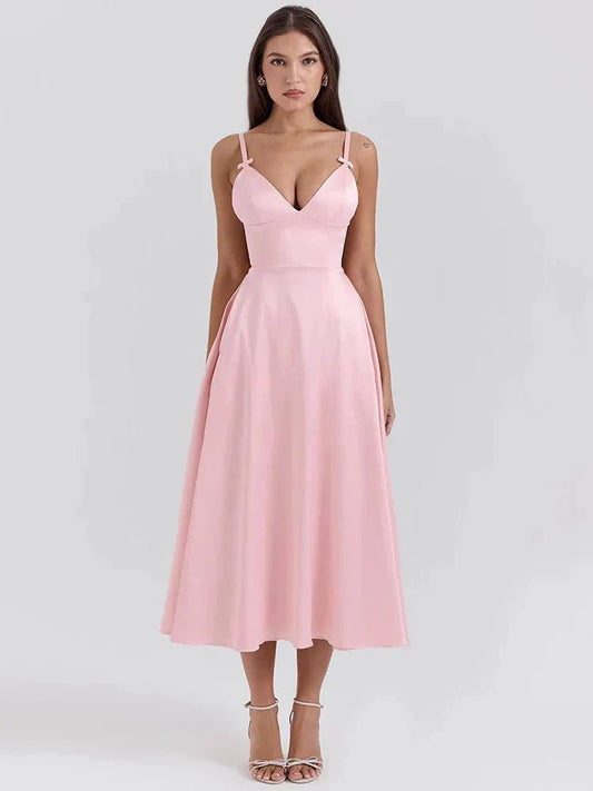 Glamorous Satin Midi Dress