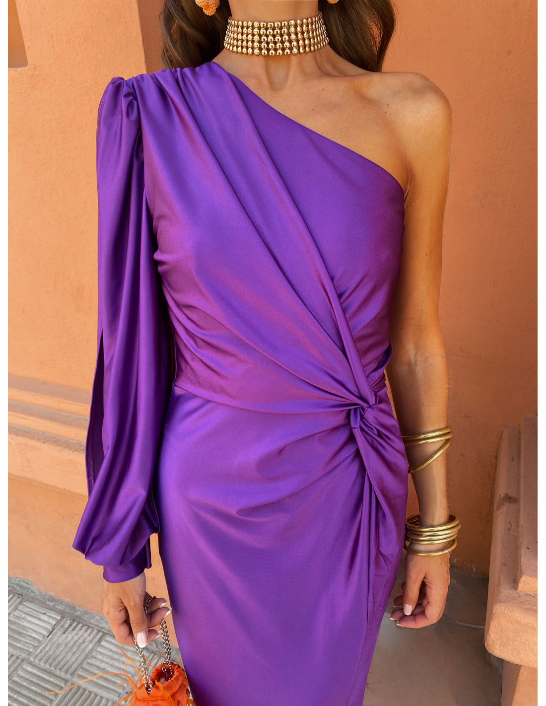 Elegant-Asymmetric Evening Dress