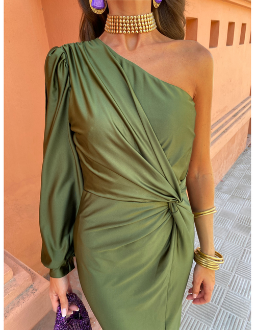 Elegant-Asymmetric Evening Dress