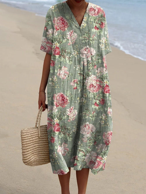 Romantic Comfort Flower Dress