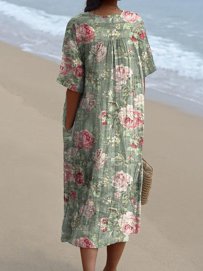 Romantic Comfort Flower Dress