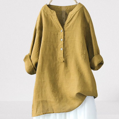Breezy Comfort Linen Top