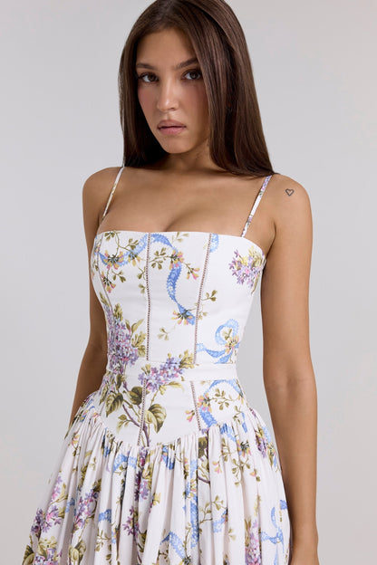 Sculpting Floral Midi Dress